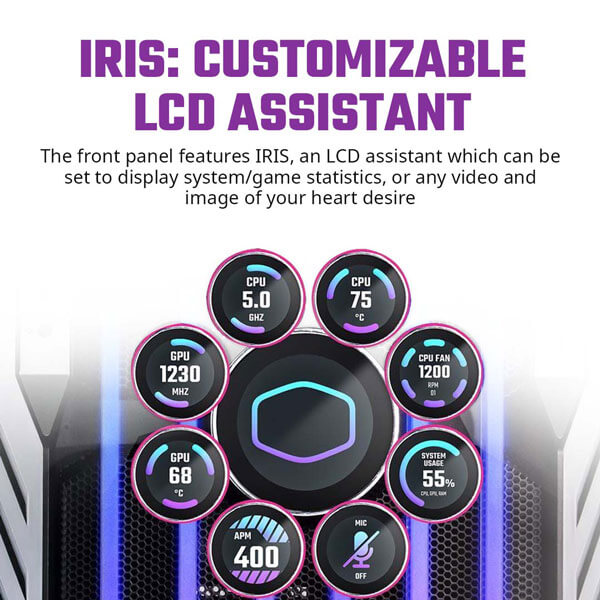 Cooler Master HAF 700 EVO ARGB Grey E-ATX Full Tower Case